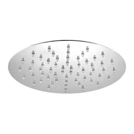 Pommeau de douche rond extra plat en inox   25 cm e'paisseur 2 mm raccord 1/2" pommeaux de douche salle de bain Acciaio Inox   25 cm