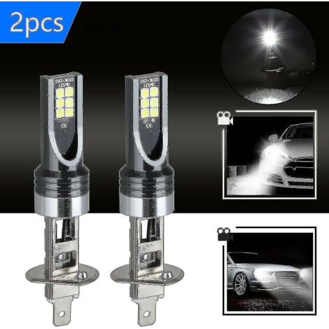 Kit Conversion Ampoules LED H4 100W 14000LM 6500K Blanc Froid, Feux de Croisement et Route, Phares Haute Puissance pour Auto, Pack de 2 (1/4)