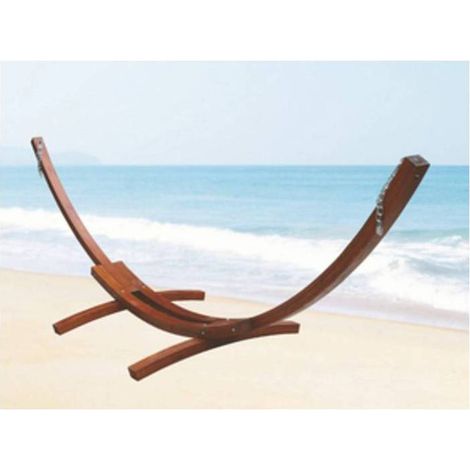 Estructura 410x120x130 cm en madera de alerce para hamacas dobles con una capacidad máxima de 200 kg