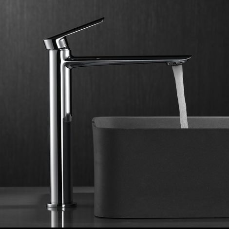 Imex - Grifo Monomando Lavabo Caño Alto Cromado Serie Ural (1/2)