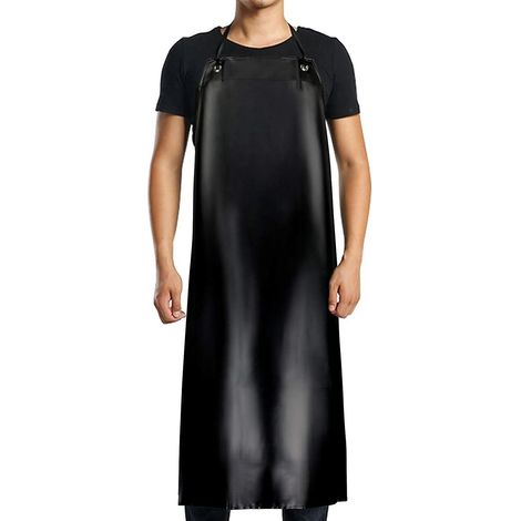 tablier Impermable En Pvc-12090cm, Noir, Pour Hommes Et Femmes, Impermable L'eau Et L'huile, Adapt Au Nettoyage, Aux Travaux De Laboratoire, L (1/5)