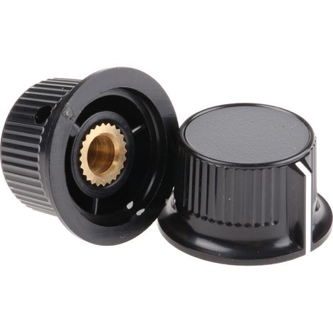 Bouton de potentiomètre RS PRO, Axe de 6mm, Diamètre de 28mm, Vis sans tête