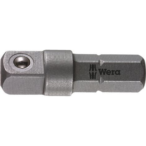 Wera 870/1 Verbindungsteil Antrieb 1/4" (6.3 mm) – Steckschlüsseleinsatz 25 mm – Für präzises Arbeiten mit Akkuschraubern