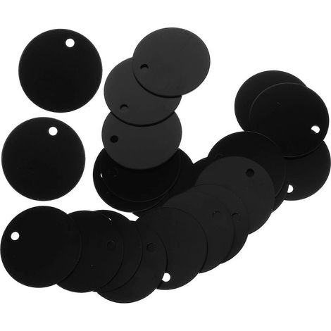 Médailles pour animaux en alliage d'aluminium à personnaliser soi-même : 25 pendentifs ronds vierges pour accessoires pour chiots (1/5)