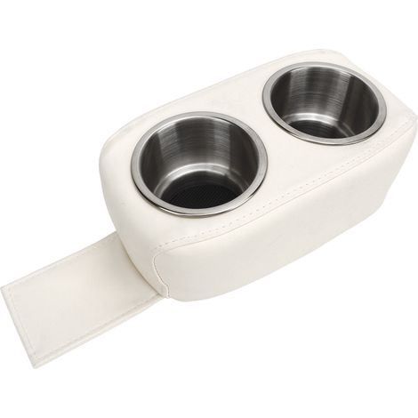 Porte-gobelet ponton avec Double bouteille de boisson Portable en acier inoxydable, pour camping-car, yacht, bateau, voiture, blanc