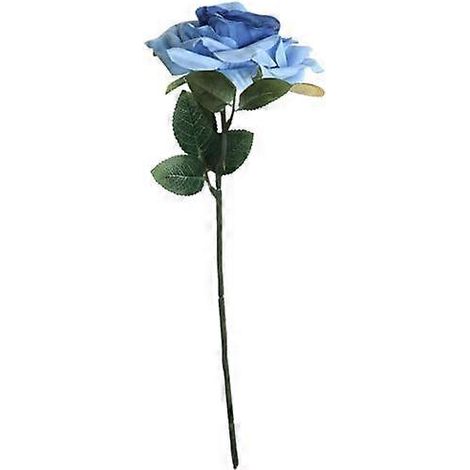 1 rose artificielle de 37 cm à composer soi-même, pour fête, mariage, bureau ou décoration intérieure.bleu foncé (1/5)