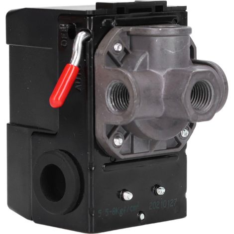 Mechanischer 4-Wege-Druckschalter mit 4 Löchern für 220V 20A 95-125PSI Luftkompressor