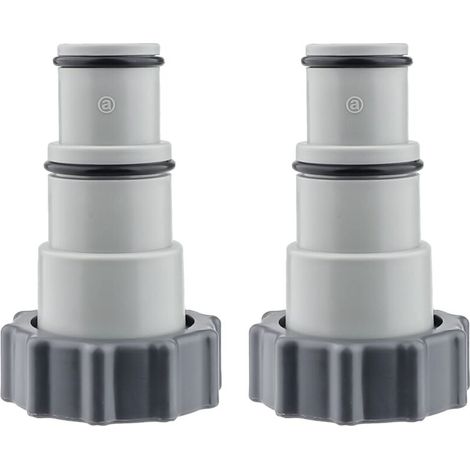Adattatore per tubo flessibile per piscina, 2 pezzi, connettore per piscina, adattatori filettati maschio per pompa di scarico piscina, per tubo da 1,5 e 1,25" - Serie A