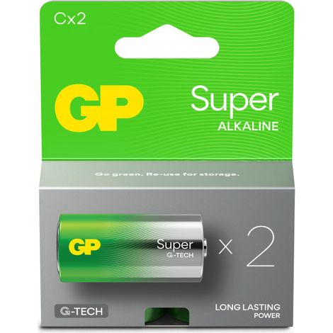 gp super alcaline piles c/lr14 blister de 2 - gp