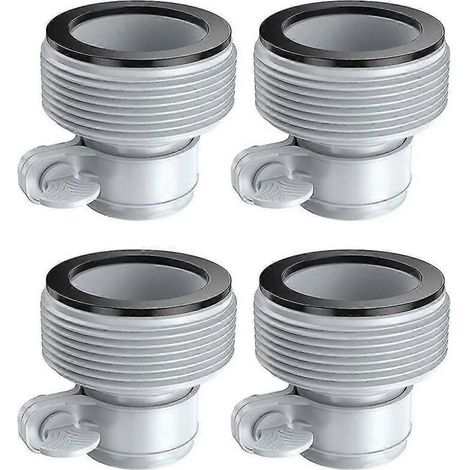 YMYNY Adaptateur de conversion de tuyau d'arrosage 4 pièces, connecteurs de tuyau réutilisables pour ports de pompe de filtration, accessoires de piscine (1/4)