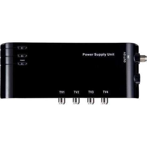 Amplificateur d'intérieur - HD LINE - 4 sorties - Compatible TNT HD - Fréquence 47-862 MHz - Perte 2-8 dB (1/2)