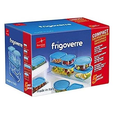 Contenitori in vetro porta alimenti set 5 pz frigoverre bormioli Compact