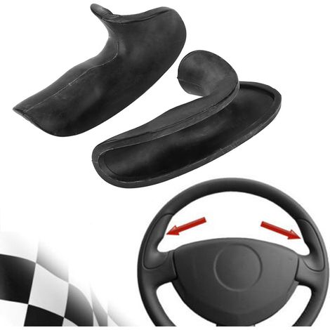 Renault Sport RS Clio MKII 172 182 Lenkrad – Ersatz-Daumenauflagen aus Gummi, 2-teiliges Set, rutschfester Griff, für den Fahrzeuginnenraum (1/5)