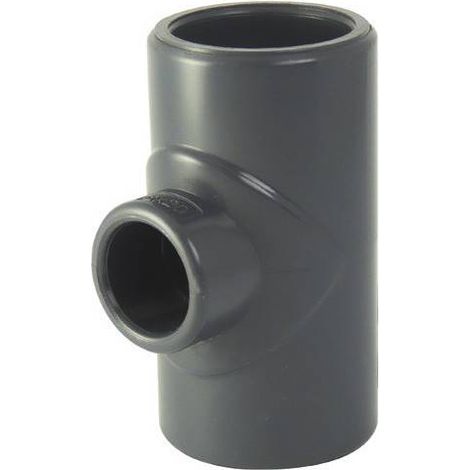 Té réduit 90° F / F / F en PVC à coller Ø A: 63mm Ø B: 40mm (1/2)