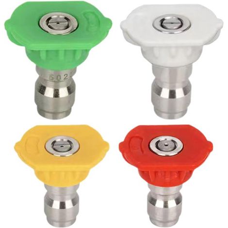 4 buses de nettoyeur haute pression avec raccord rapide 1/4 pouce, pour le nettoyage de la voiture et du jardin (DUS 025, couleurs variées) (1/5)