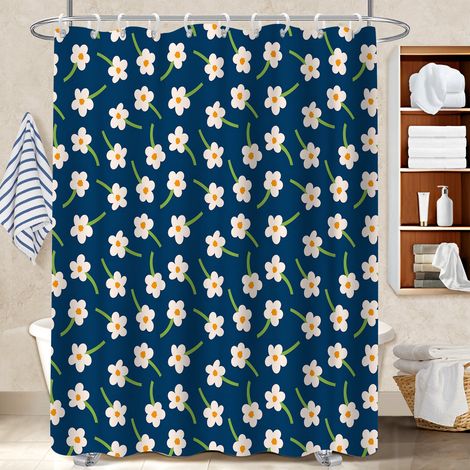 Rideau douche polyester 180x180 stylé rideau imperméable pour hôtel / airbnb (1/5)