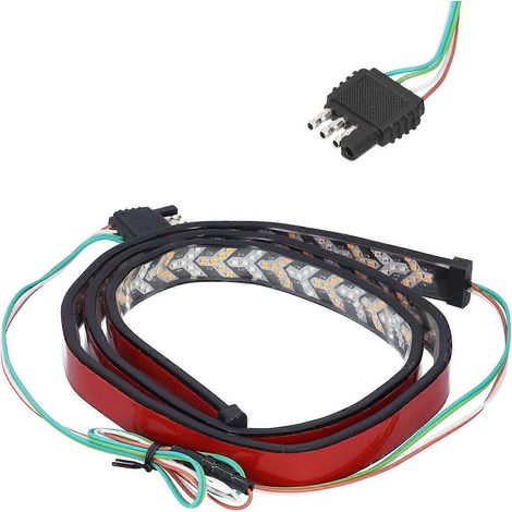 Barre lumineuse de hayon de 60 pouces, bicolore, connecteur à 4 broches, étanche IP67, compatible avec Ford