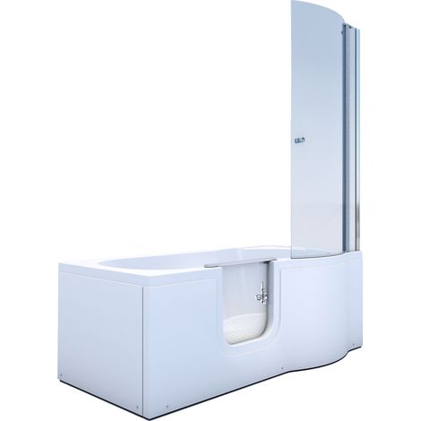Seniorendusche und Badewanne mit Tür S12D-L-EA Dusche 170x85cm (1/5)