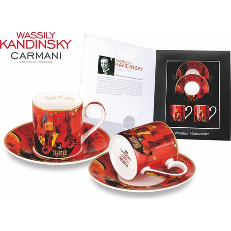 KPL 2 tazas de espresso Wassily Kandinsky con Y contra 1929