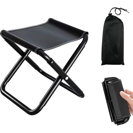 Mini Tabouret de Camping Pliable,Tabouret Pliant Portable, Tabouret de Barbecue Léger, Siège de Camping Portable avec Sac de Transport pour Le Camping la Pêche Les Voyages (1/5)