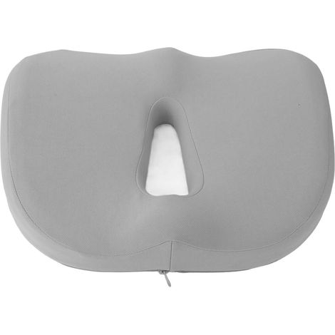 Coussin de siège en mousse à mémoire de forme, noyau creux respirant, orthopédique anti-hémorroïdes, coussin pour bureau, voiture et maison, gris (1/5)