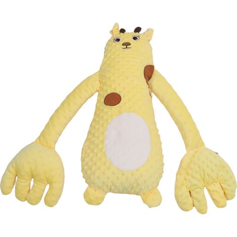 Coussin apaisant pour bébé avec télécommande, garni de haricots rouges et musique intégrée (girafe). (1/5)