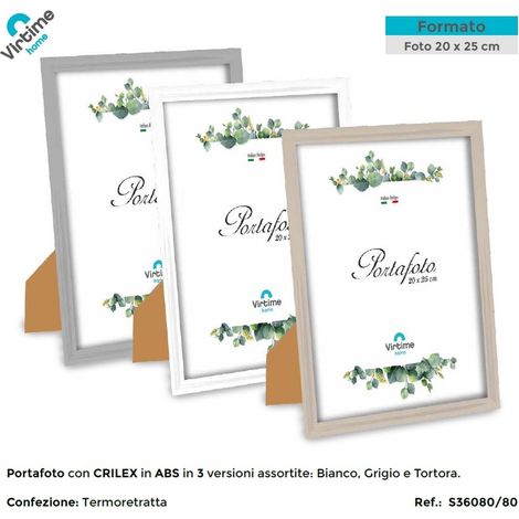1 Pezzo Cornice Portafoto da Appoggio Vetro e ABS Urban 20 x 25 cm 3 Colori (1/3)
