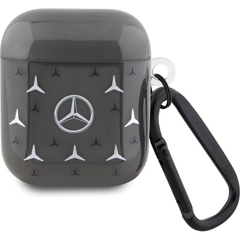 Cover per AirPods Mercedes MEA28DPMGS 1/2 nera/nera con motivo a stelle grandi (1/3)