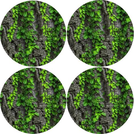 Juego de 4 manteles individuales redondos para mesas 4D, 33 cm - Creeper  Fieltro ecológico, impresión HD, lavable a 40 °C, Bertoni (1/3)
