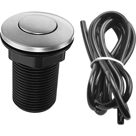 Bouton pneumatique, 32mm, étanche, inox, silicone, avec tuyau (1/5)