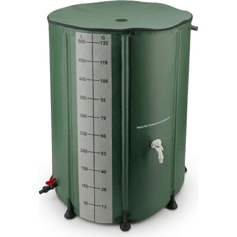 TrendLine Regentonne faltbar rund mit Deckel & Fenster 500 l