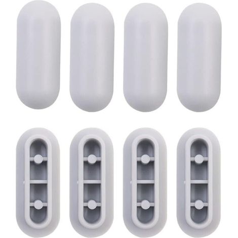 Kit di 4 paracolpi universali per sedile WC, paracolpi in plastica di ricambio per sedile WC