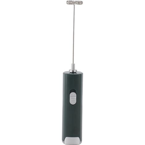 Mousseur à lait électrique multifonction, efficace, à faible bruit, Mini baguette à main pour café lattes, chocolat chaud, vert foncé (1/5)