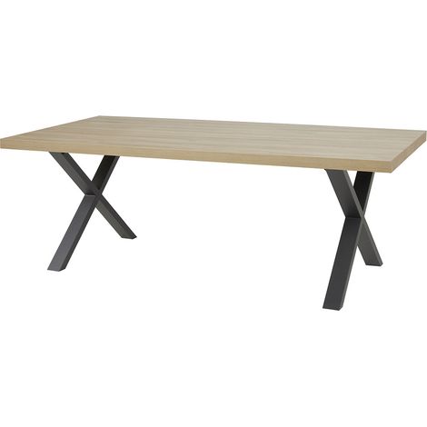 MASSIRE - Table Rectangulaire 170cm Aspect Bois (1/5)