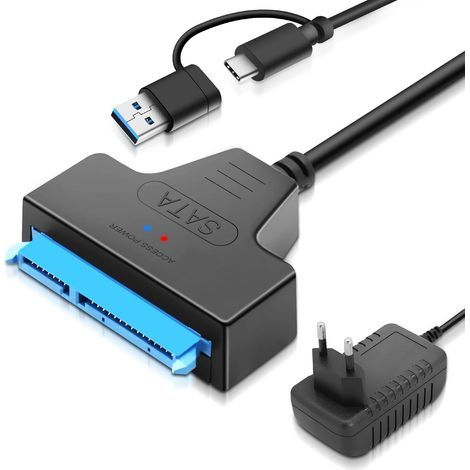 Adaptateur USB SATA vers USB pour disques durs externes et internes SSD/HDD 2,5" 3,5" Compatible avec les systèmes d'exploitation Windows, Mac et Linux-ARCAN (1/5)