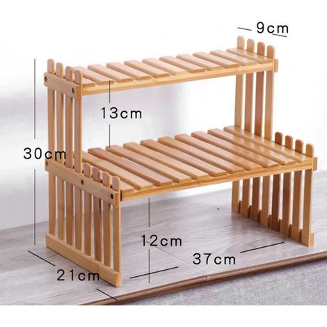 ZASCHMOY Support de Pot de Fleur, Support de Soucoupes en Bambou pour Plantes D'intérieur, Mini Jardinière de pour la Maison, Le Bureau et Le Jardin (Bambou)