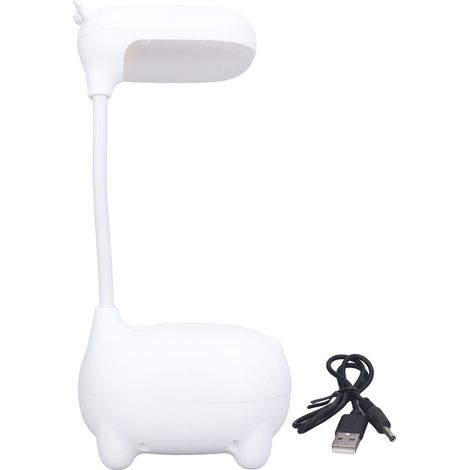 Lampe De Bureau LED - Lumière Blanche - Design Cartoon Pliable - Recharge USB - Protection Des Yeux - 1 Pièce (1/5)
