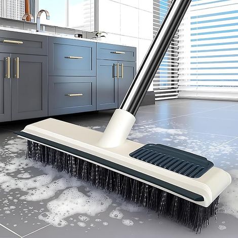 Balai Brosse Sol Télescopique 112cm Raclette Terrasse Salle de Bain (1/3)