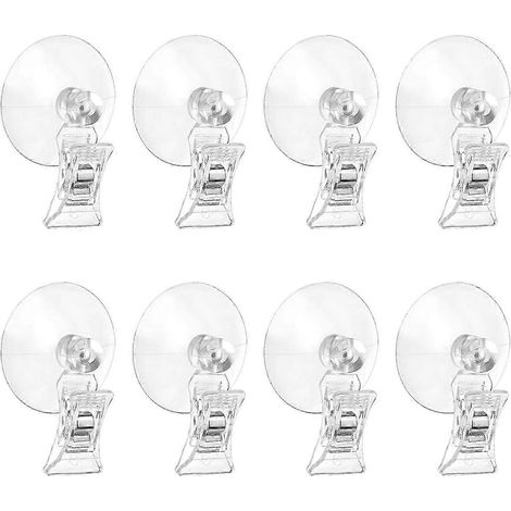 8 supports à ventouses pour suspension transparente : solution de rangement et d’affichage portable pour la fenêtre de salle de bainLYX (1/5)