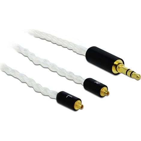 Delock Cable de audio conector estÃ©reo de 3,5 mm macho a 2 x MMCX macho 1,20 m