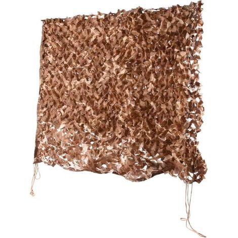 Filet de camouflage, stores occultants, idéal pour le camping, le tir, la chasse, la décoration de fête de Noël, voile d'ombrage rectangulaire à motif camouflage taupe de 3 x 4 mètres (1/4)