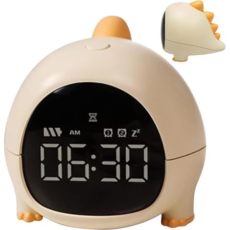Horloge dinosaure - Horloge numérique animalière pour bureau, créative pour chambre d'enfants, entraîneur de sommeil avec écran LED