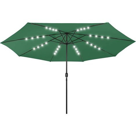 Maison Exclusive - Sonnenschirm mit LED-Beleuchtung 400 cm Grün