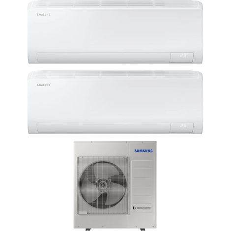 Climatizzatore Condizionatore Samsung Dual Split Inverter serie CEBU S2 12+18 con AJ100TXJ5KG R-32 Wi-Fi Integrato 12000+18000