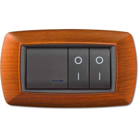 Placca Mylife 4 Mod. Legno Chiaro (Elettrocanali Cod. Ecl2984Lc)