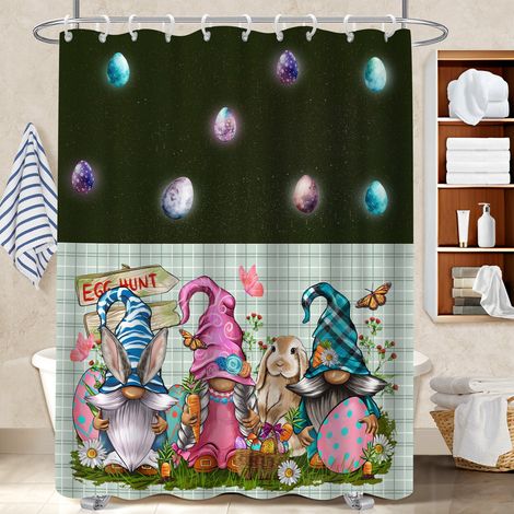 Voile de douche polyester 180x180 tendance rideau étanche pour une déco d’hiver réconfortante (1/5)