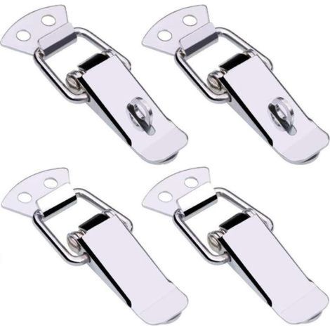 fermoir en acier inoxydable Hasp réglable pince à levier en acier inoxydable Tension Lock Box Box Lock Lock pour boîte de cas, boîte à outils, tiroir4 Pièces9032mm (1/5)