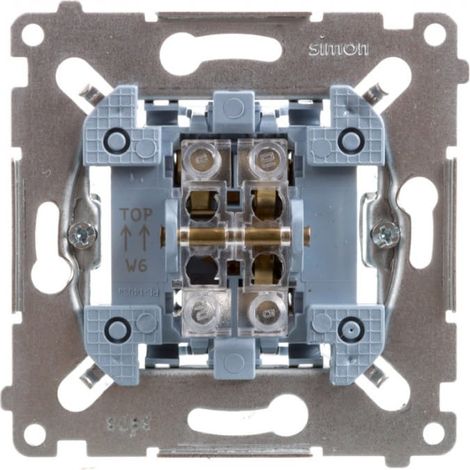 Interruptor de escalera Simon 54, mecanismo de 10 AX 250 V, conectores r谩pidos, SW6M