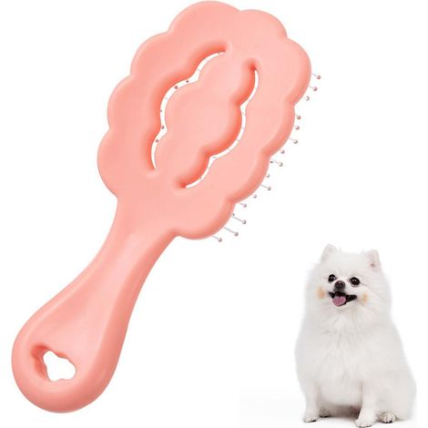 Brosse en Forme de Nuage pour Chien sous-Poil, Petite Brosse Pelage Chien, Brosse Chiot, brosses Chien Shih Tzus Yorkies Maltipoos Maltais, Brosse Chien Poils Longs (Rose) (1/5)