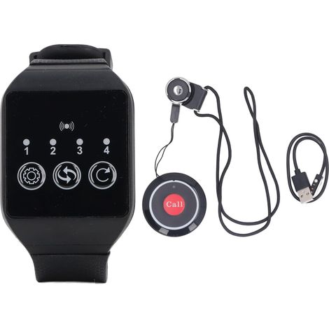 Système de Radiomessagerie de Restaurant, Système D'appel sans Fil 1 à 1, Montre étanche IPX7 et Système de Téléavertisseur à écran Tactile Téléavertisseur de Poignet DC5V Charge (1/5)